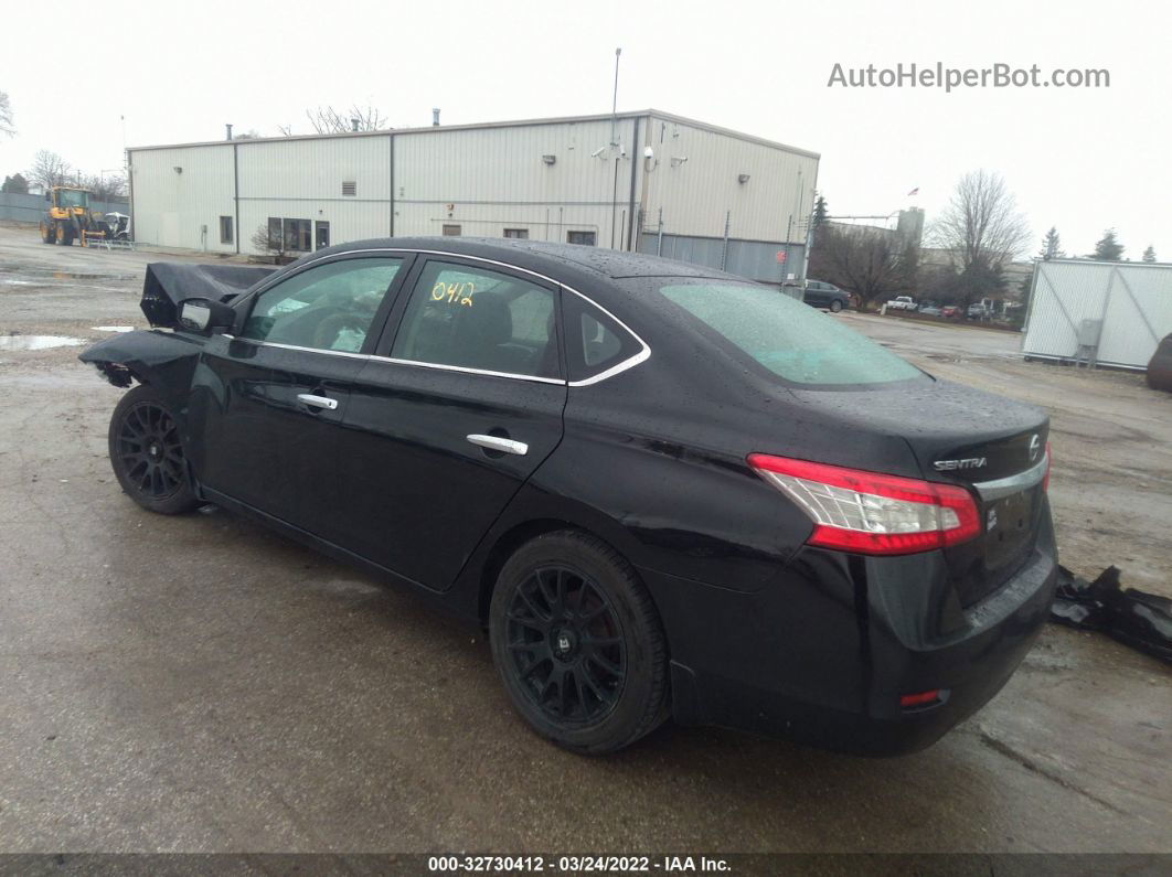 2015 Nissan Sentra S Black vin: 3N1AB7APXFY371798