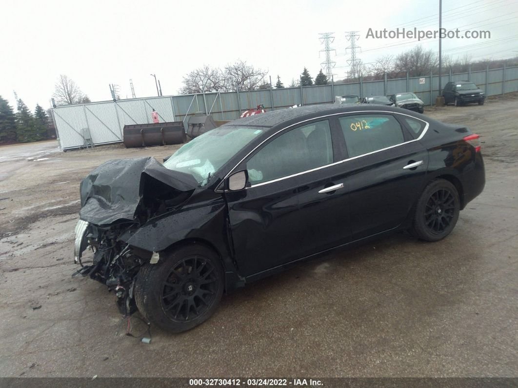 2015 Nissan Sentra S Черный vin: 3N1AB7APXFY371798