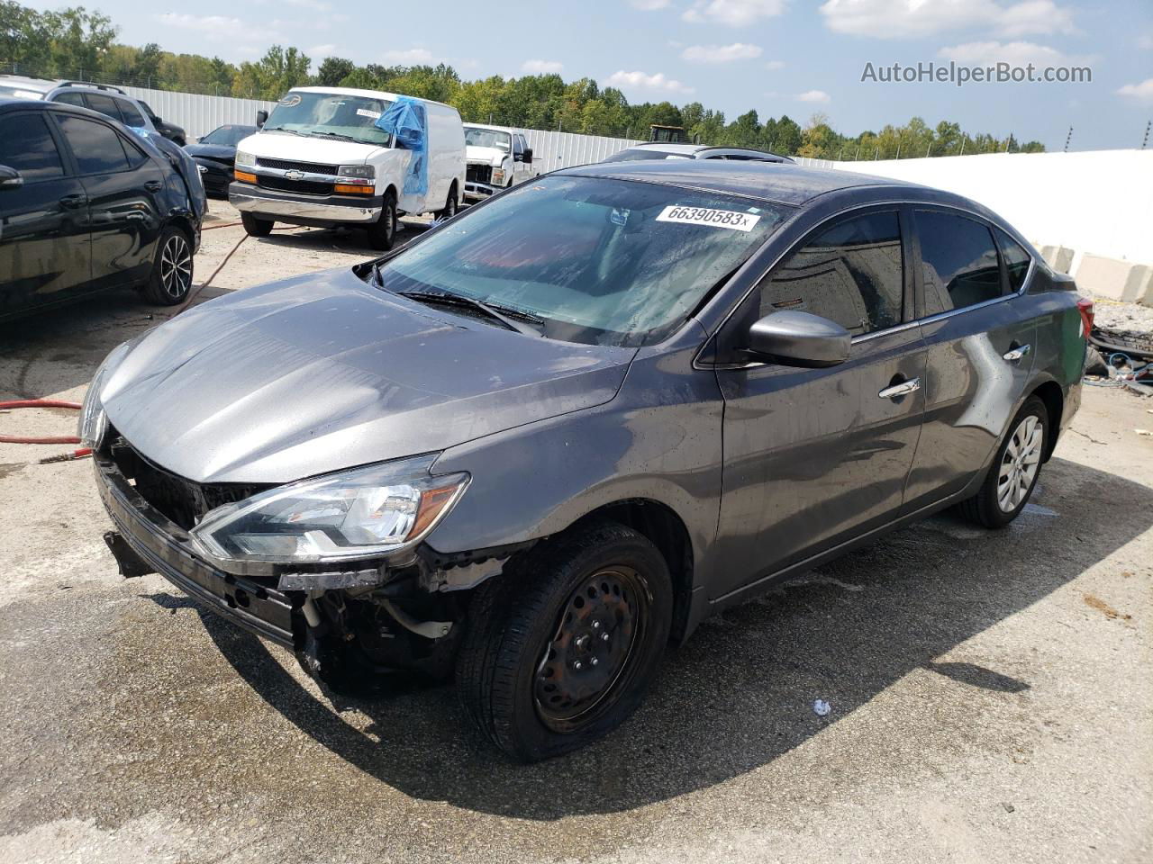 2016 Nissan Sentra S Gray vin: 3N1AB7APXGL669105