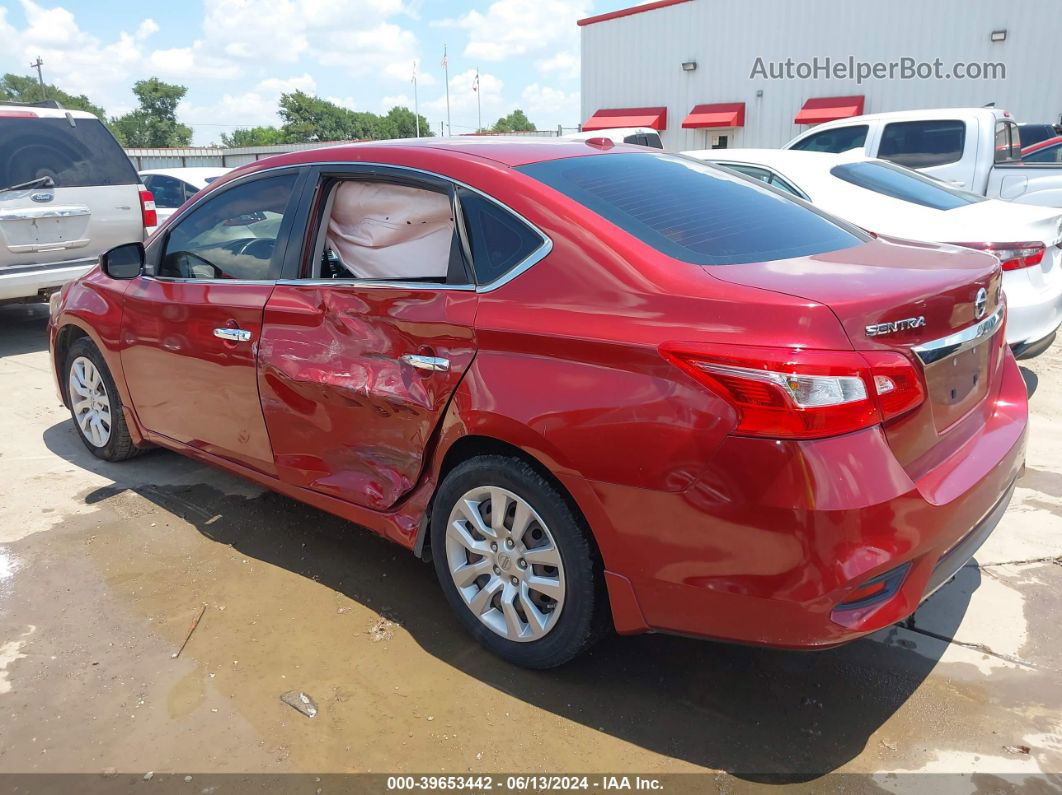 2016 Nissan Sentra Sv Red vin: 3N1AB7APXGL679777