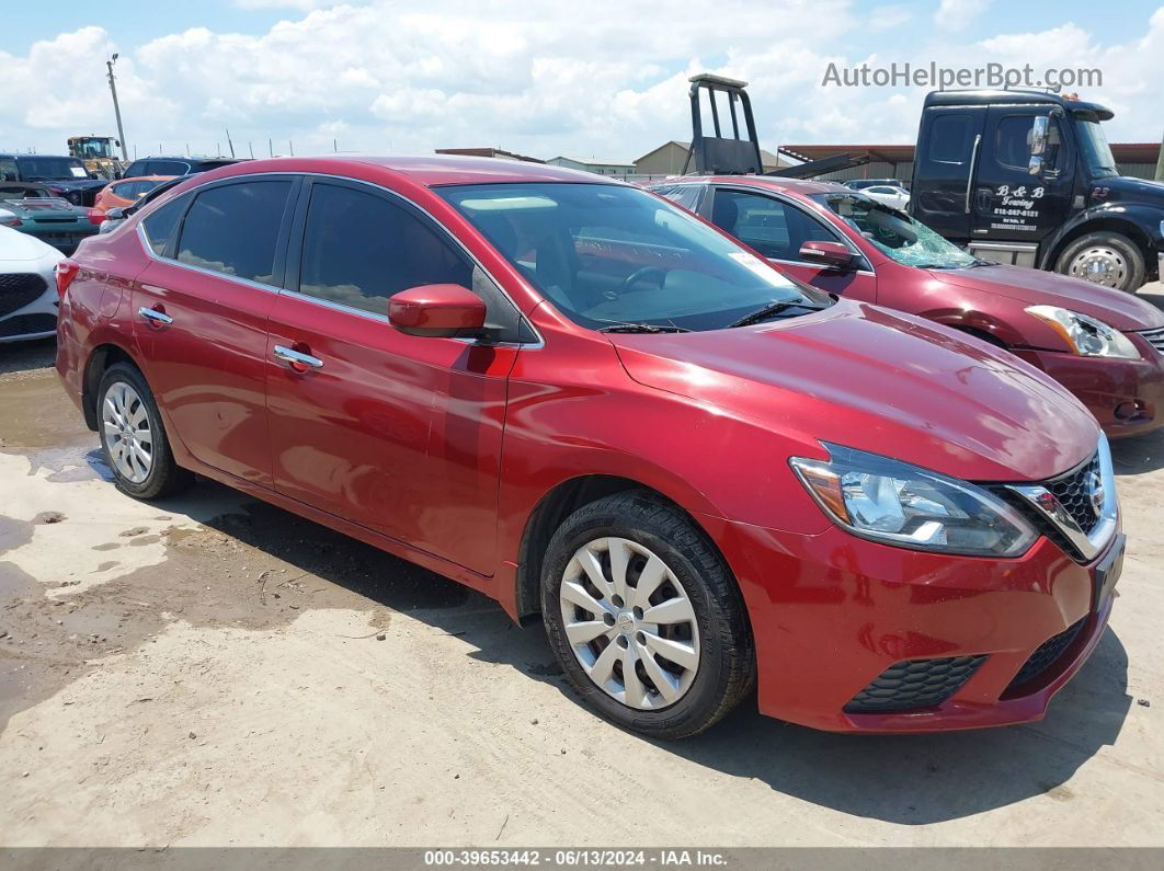 2016 Nissan Sentra Sv Red vin: 3N1AB7APXGL679777