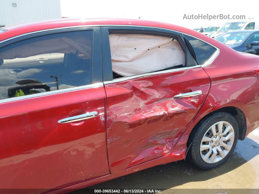 2016 Nissan Sentra Sv Red vin: 3N1AB7APXGL679777