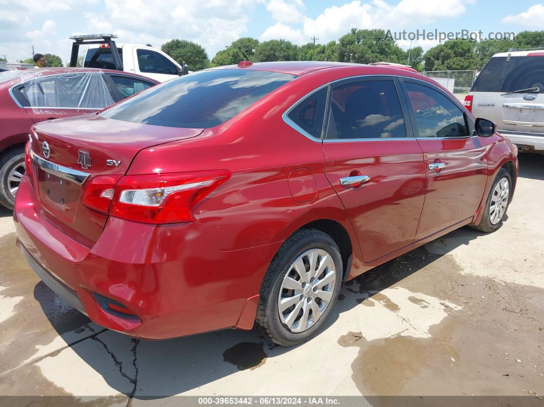 2016 Nissan Sentra Sv Red vin: 3N1AB7APXGL679777