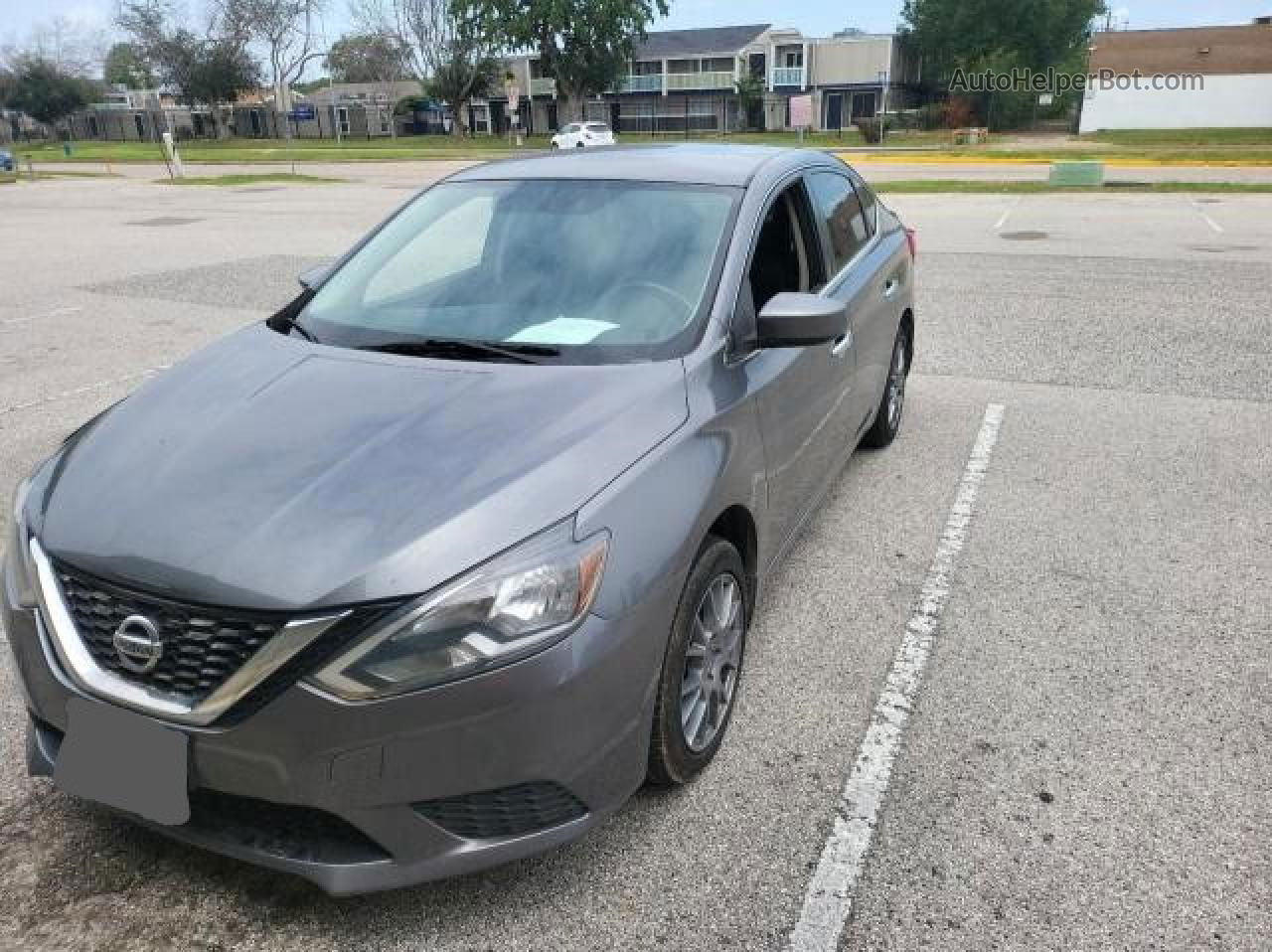 2016 Nissan Sentra S Gray vin: 3N1AB7APXGL680167