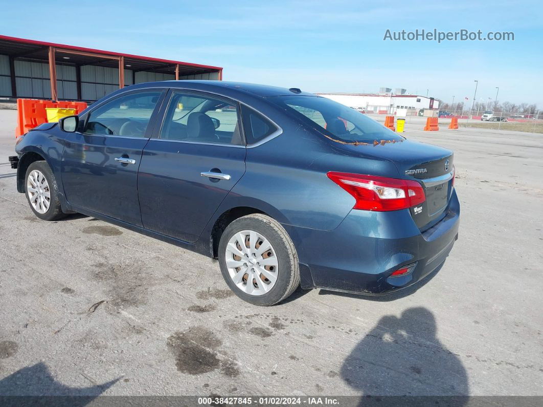 2016 Nissan Sentra Sv Blue vin: 3N1AB7APXGL683683