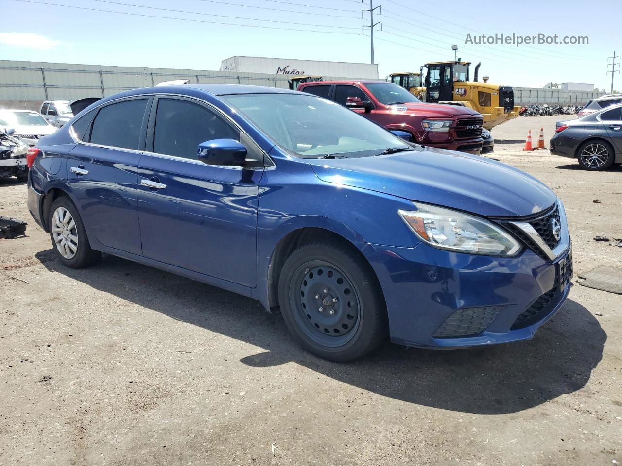 2016 Nissan Sentra S Синий vin: 3N1AB7APXGY215102