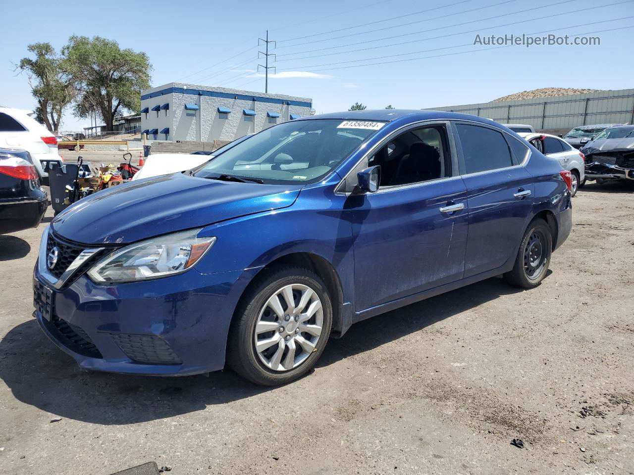 2016 Nissan Sentra S Blue vin: 3N1AB7APXGY215102