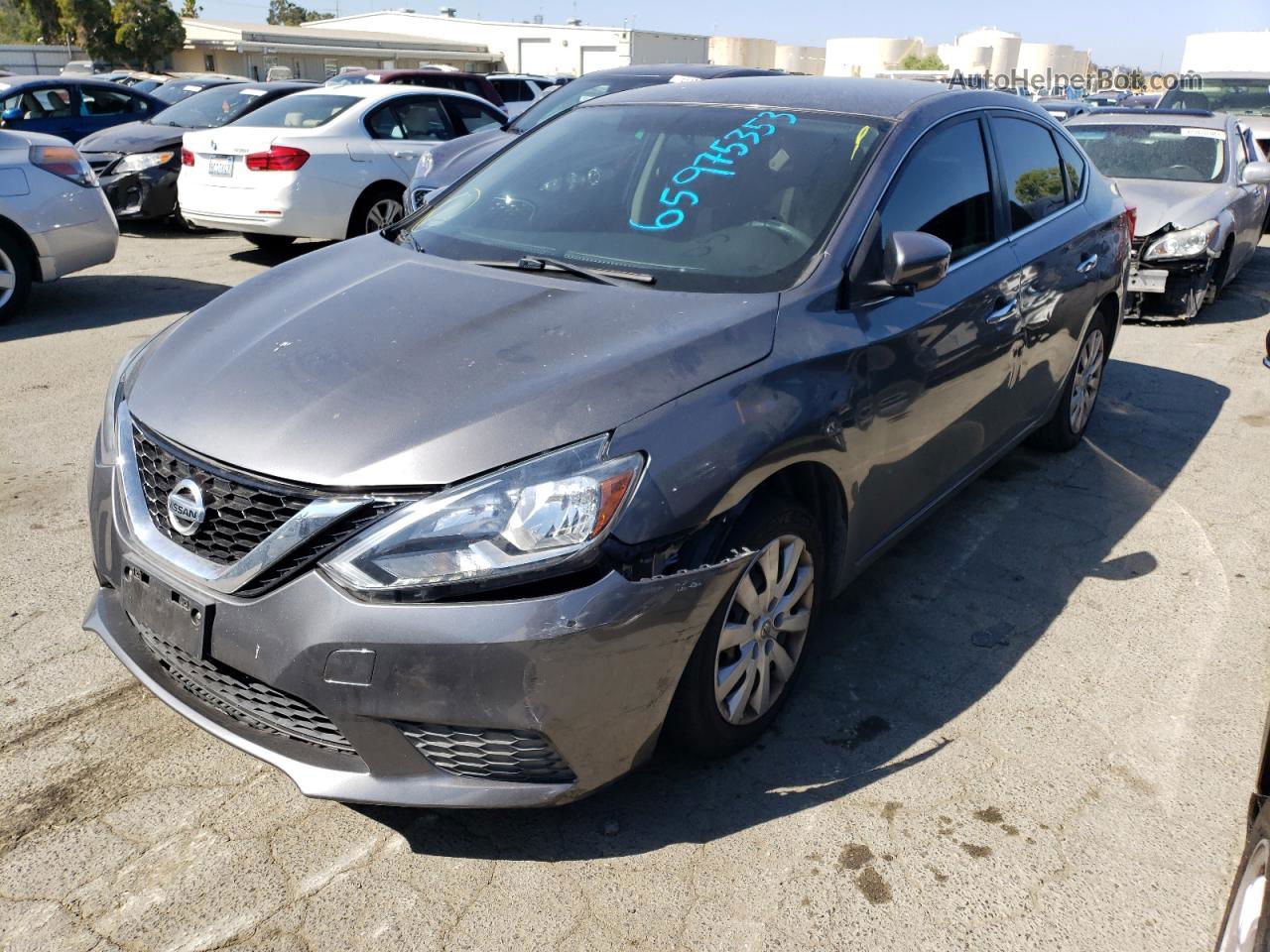 2016 Nissan Sentra S Gray vin: 3N1AB7APXGY216363