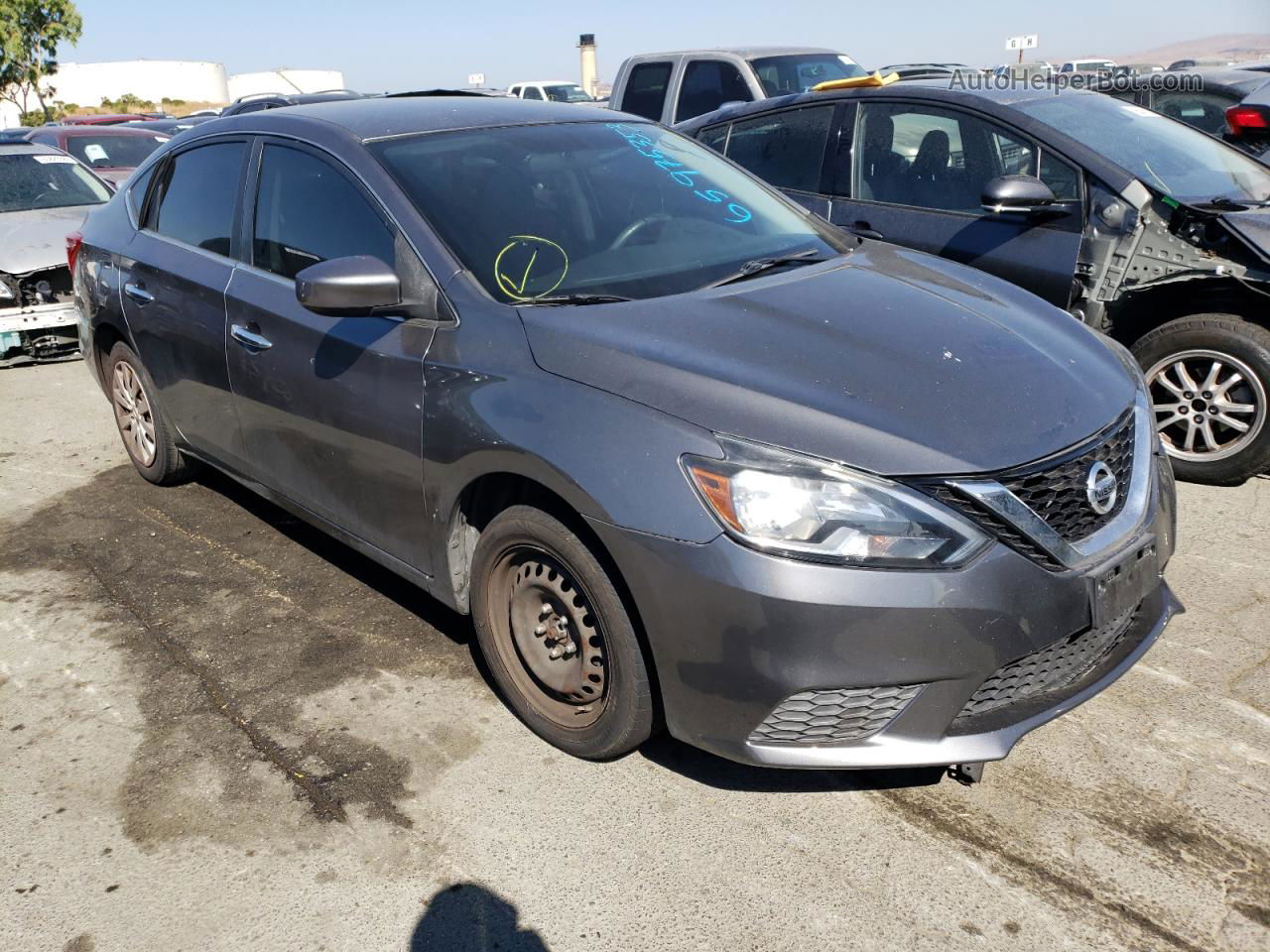 2016 Nissan Sentra S Gray vin: 3N1AB7APXGY216363