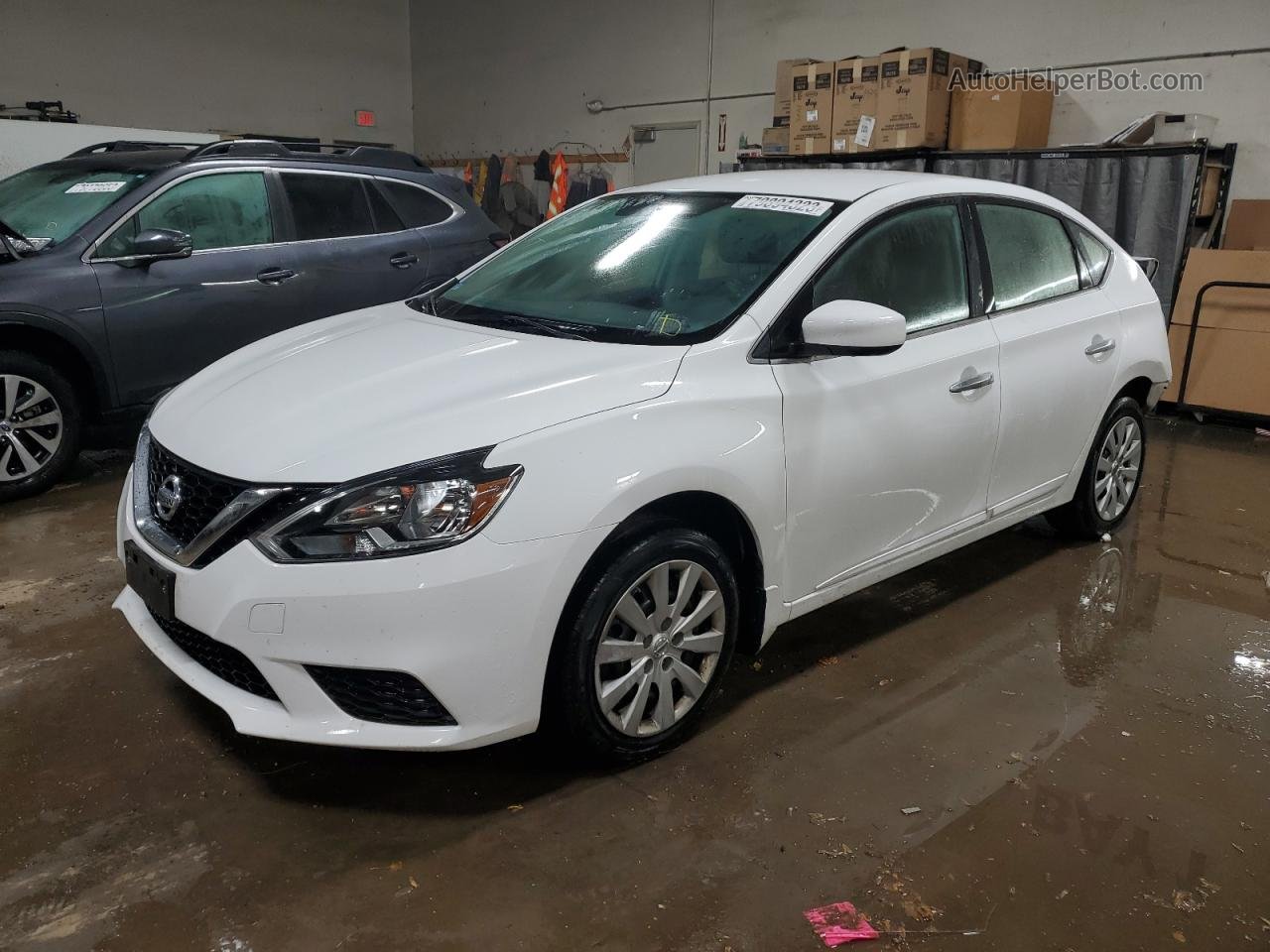 2016 Nissan Sentra S White vin: 3N1AB7APXGY242350