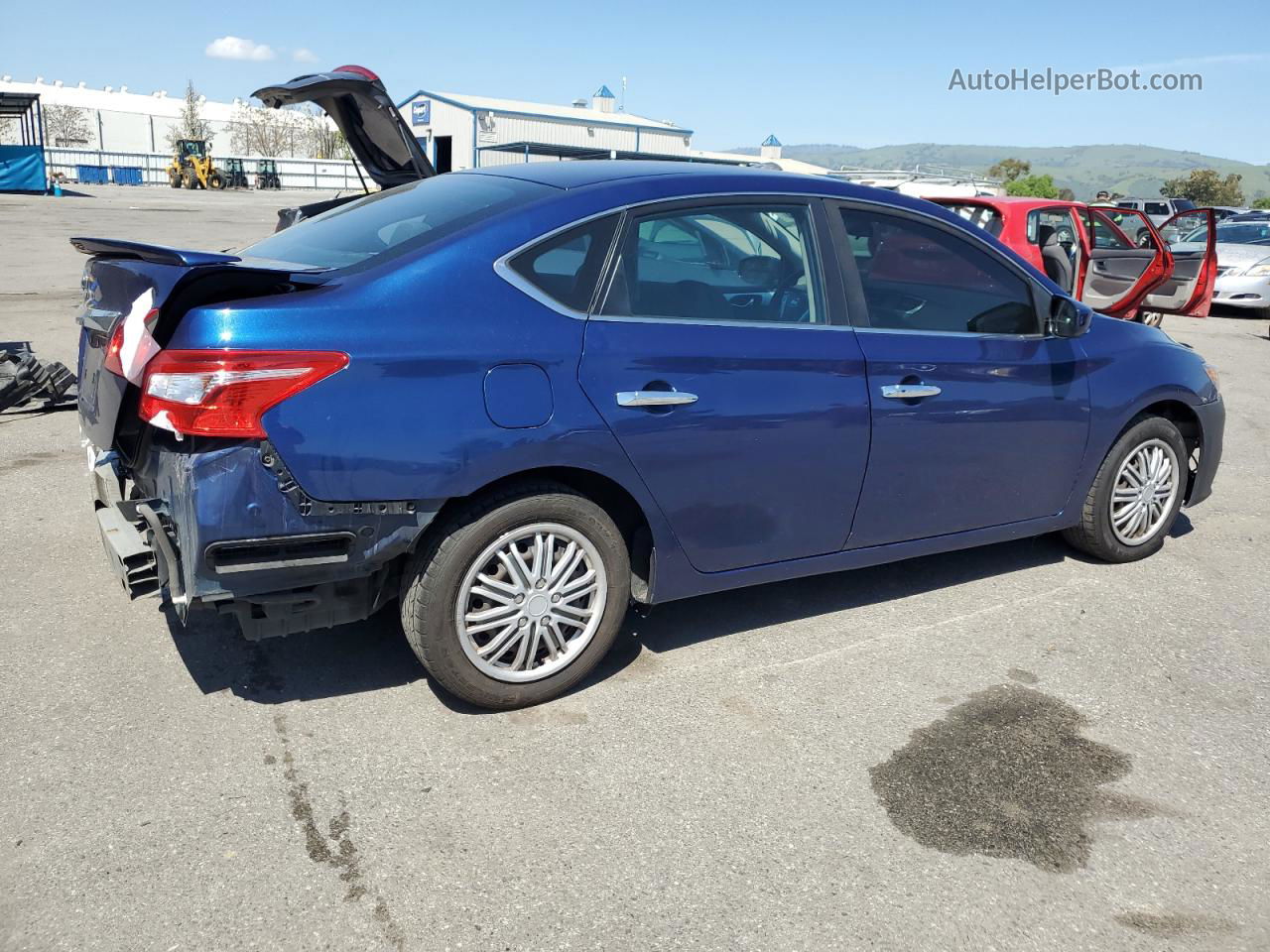 2016 Nissan Sentra S Синий vin: 3N1AB7APXGY247399