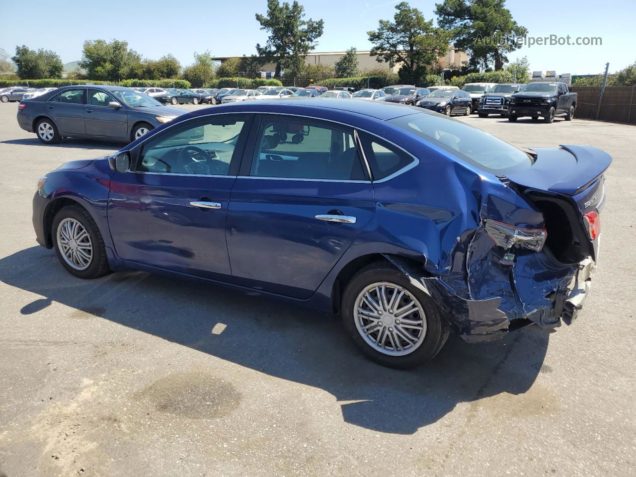 2016 Nissan Sentra S Синий vin: 3N1AB7APXGY247399