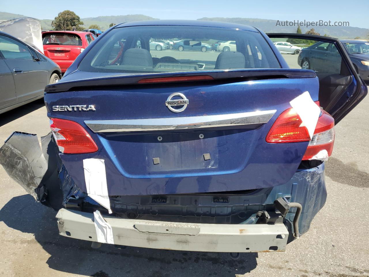 2016 Nissan Sentra S Синий vin: 3N1AB7APXGY247399