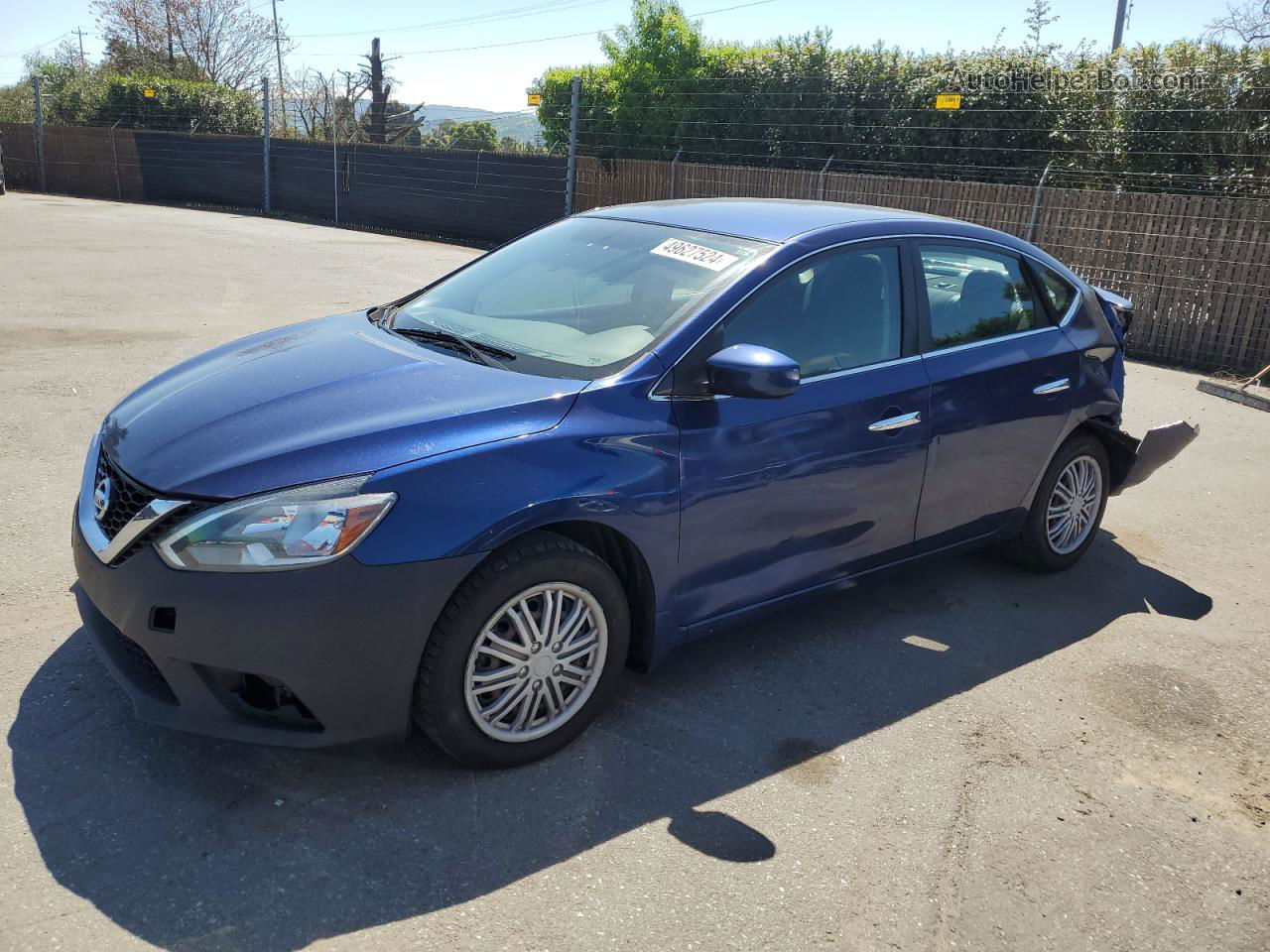 2016 Nissan Sentra S Синий vin: 3N1AB7APXGY247399