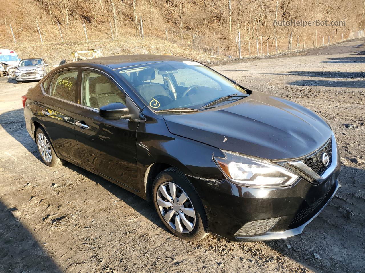 2016 Nissan Sentra S Black vin: 3N1AB7APXGY309500