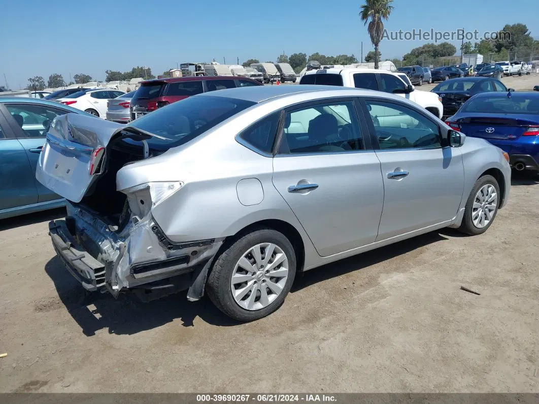 2016 Nissan Sentra S Silver vin: 3N1AB7APXGY318858