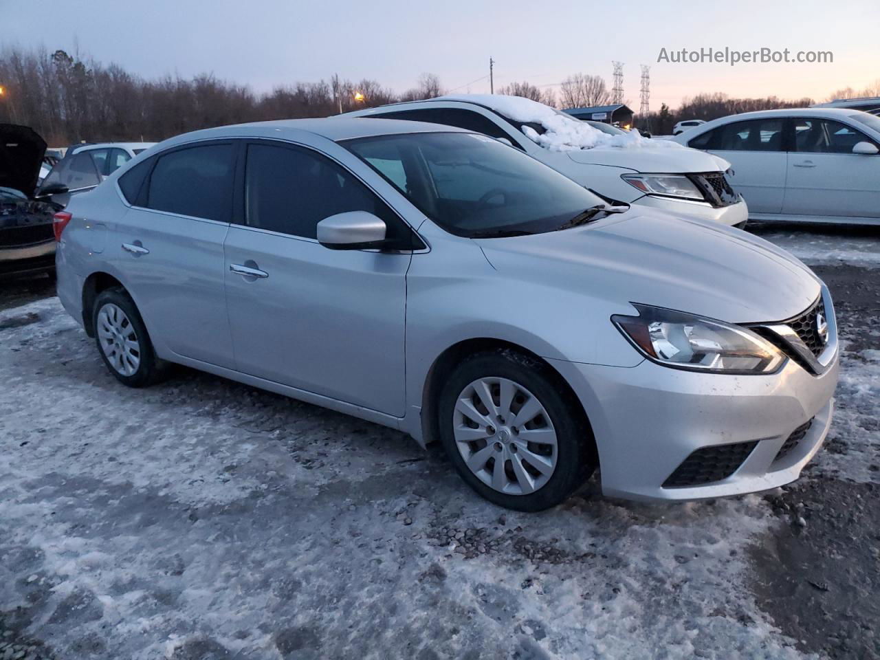 2016 Nissan Sentra S Silver vin: 3N1AB7APXGY319752