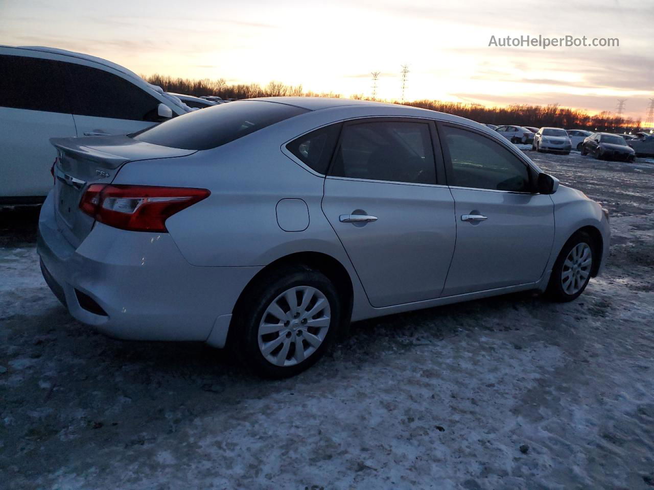 2016 Nissan Sentra S Silver vin: 3N1AB7APXGY319752