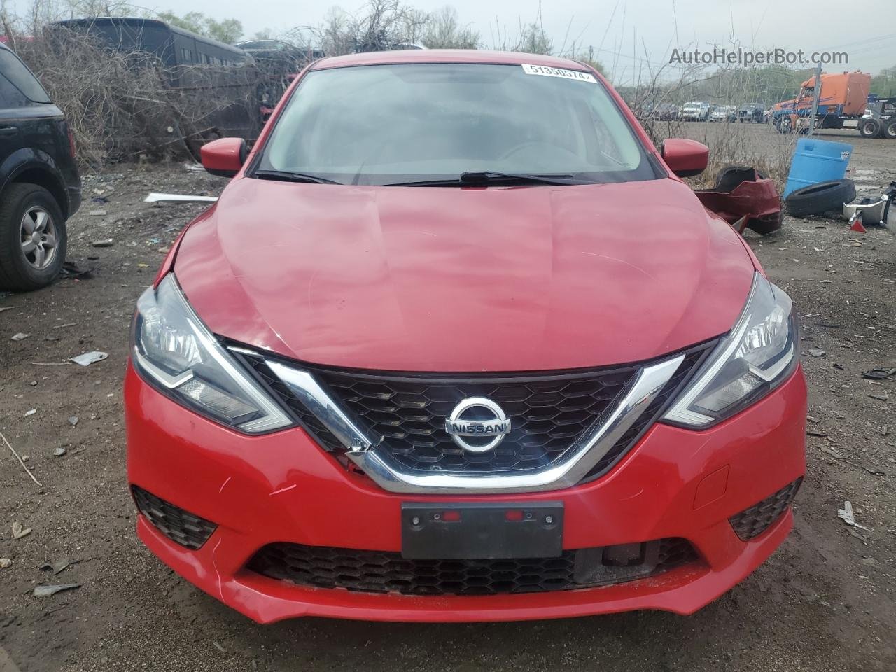 2018 Nissan Sentra S Red vin: 3N1AB7APXJL618386