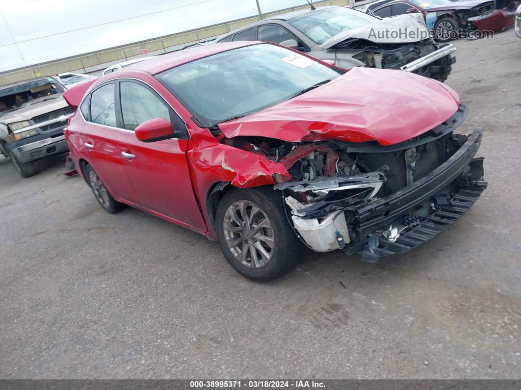 2018 Nissan Sentra Sv Red vin: 3N1AB7APXJL627363