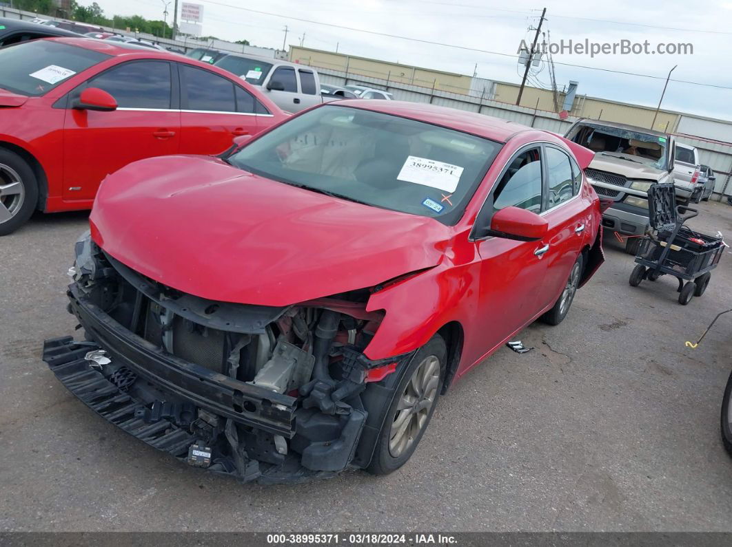 2018 Nissan Sentra Sv Красный vin: 3N1AB7APXJL627363