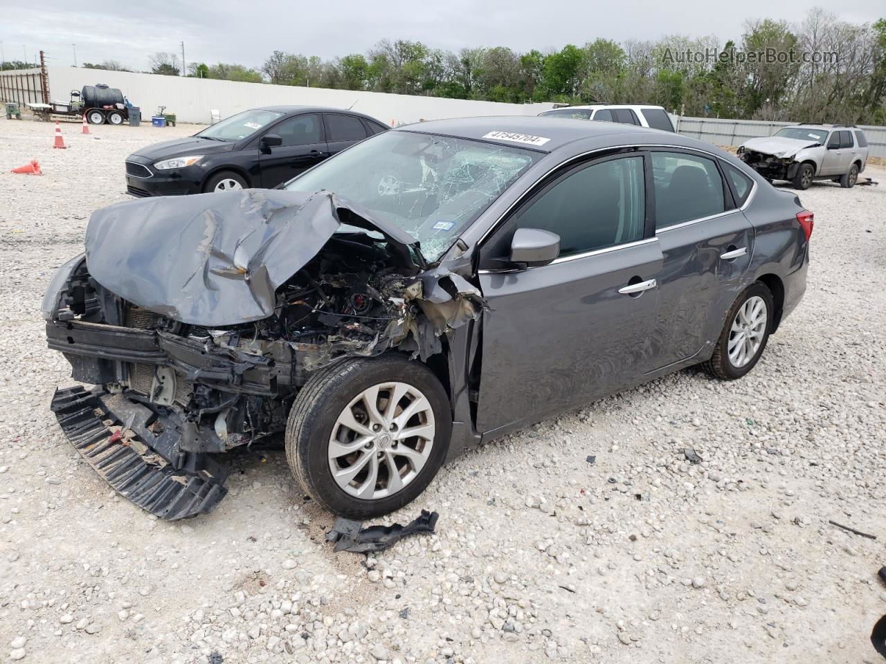 2018 Nissan Sentra S Charcoal vin: 3N1AB7APXJL632255