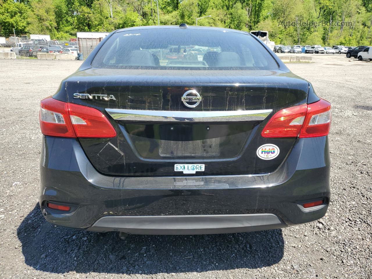 2018 Nissan Sentra S Black vin: 3N1AB7APXJL632868