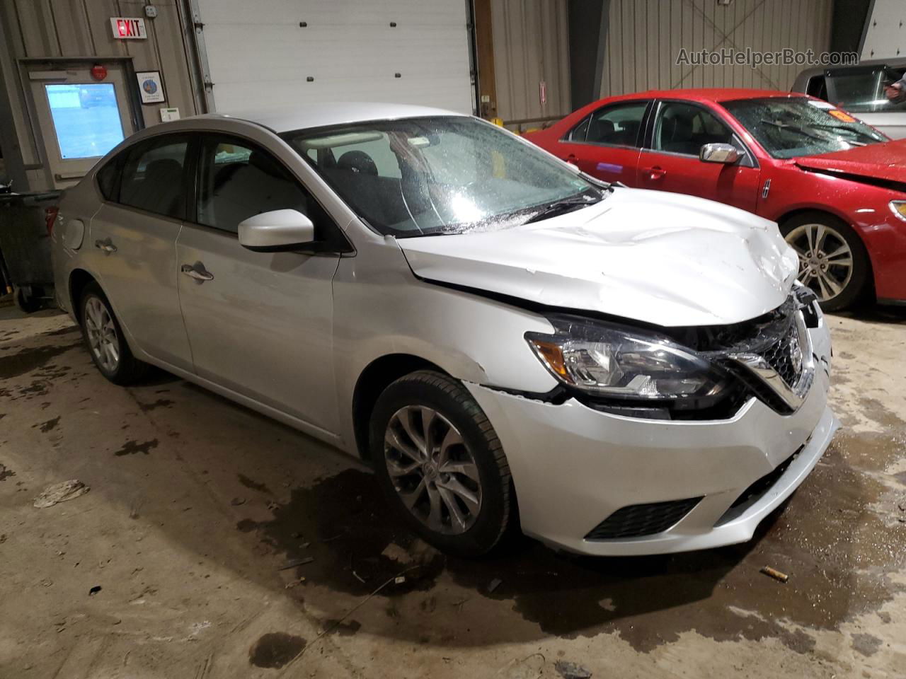 2018 Nissan Sentra S Silver vin: 3N1AB7APXJL638153