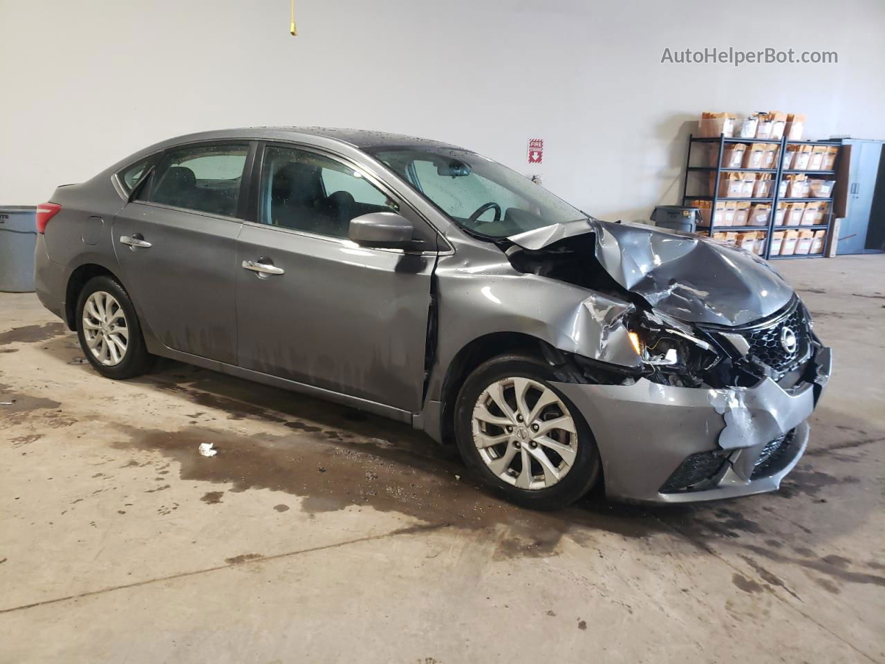 2018 Nissan Sentra S Gray vin: 3N1AB7APXJL650125