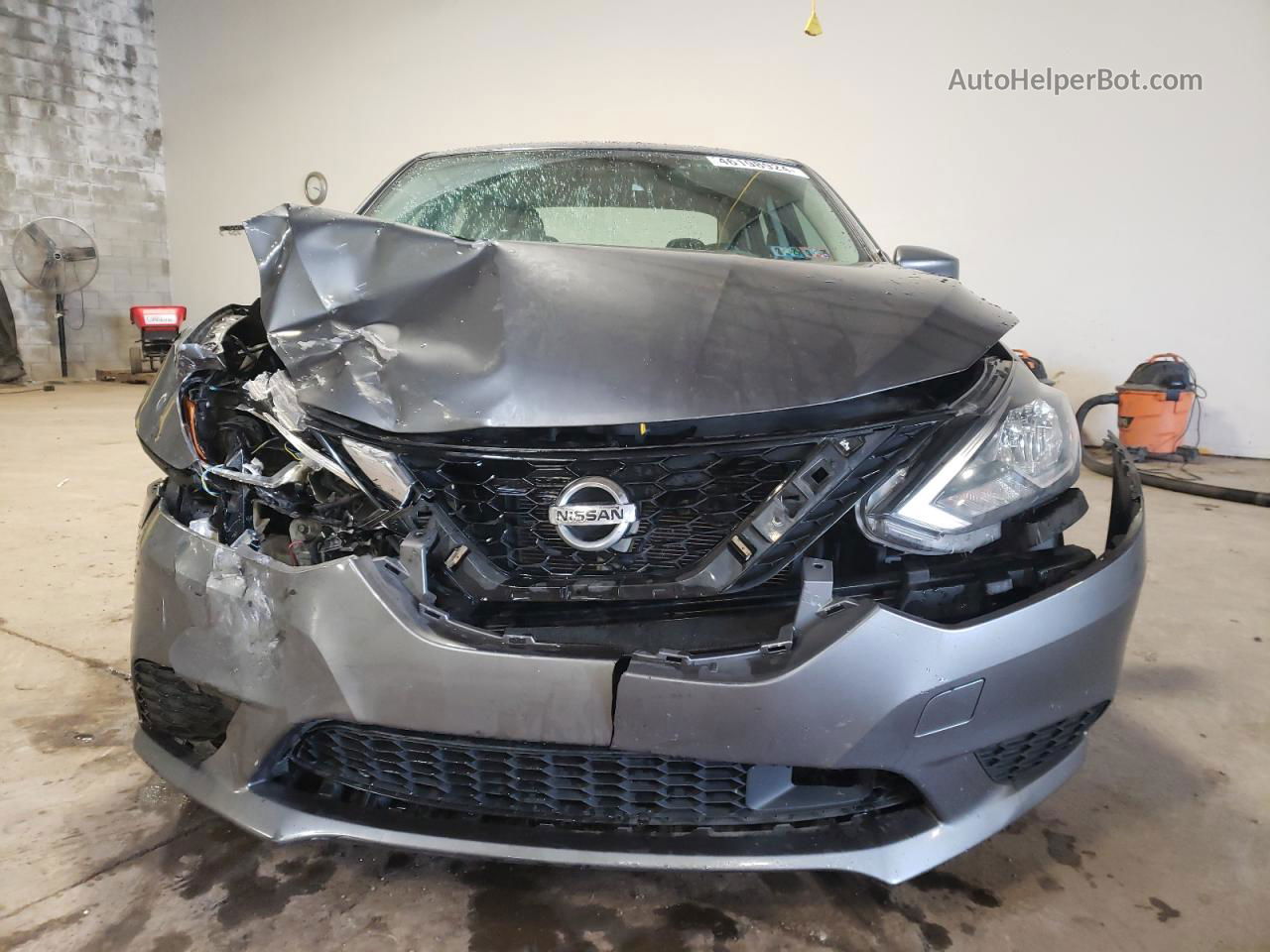 2018 Nissan Sentra S Серый vin: 3N1AB7APXJL650125