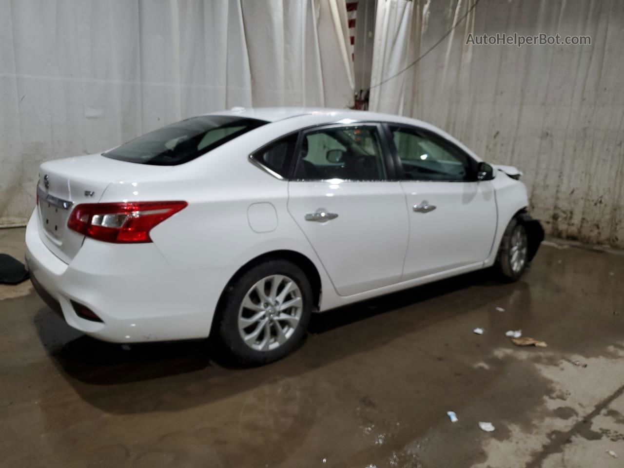 2018 Nissan Sentra S White vin: 3N1AB7APXJL650190