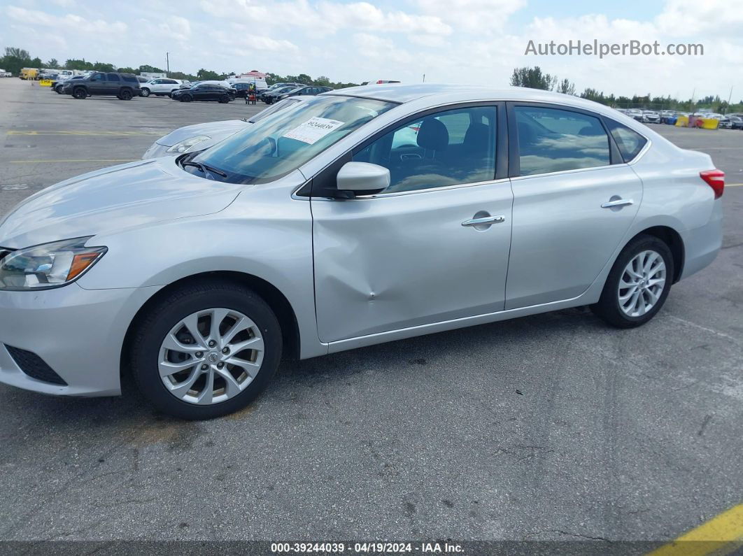 2018 Nissan Sentra Sv Silver vin: 3N1AB7APXJL655700