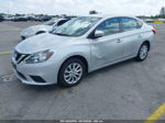 2018 Nissan Sentra Sv Silver vin: 3N1AB7APXJL655700