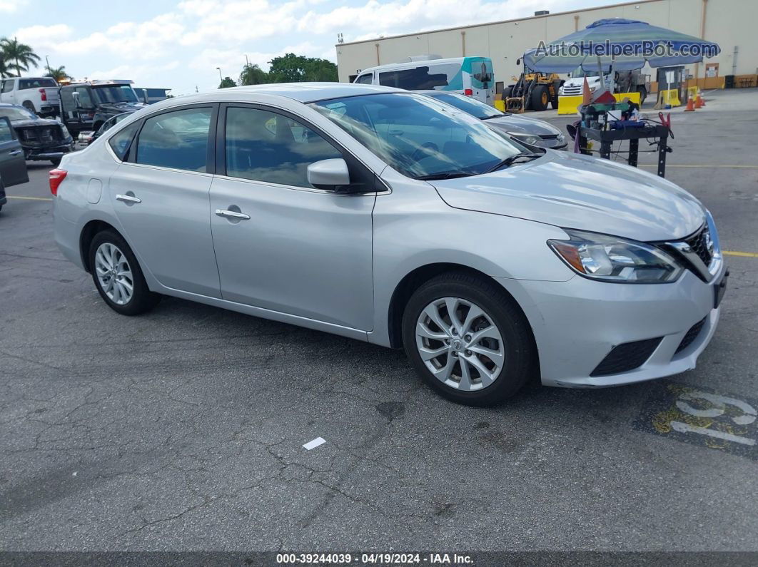 2018 Nissan Sentra Sv Silver vin: 3N1AB7APXJL655700