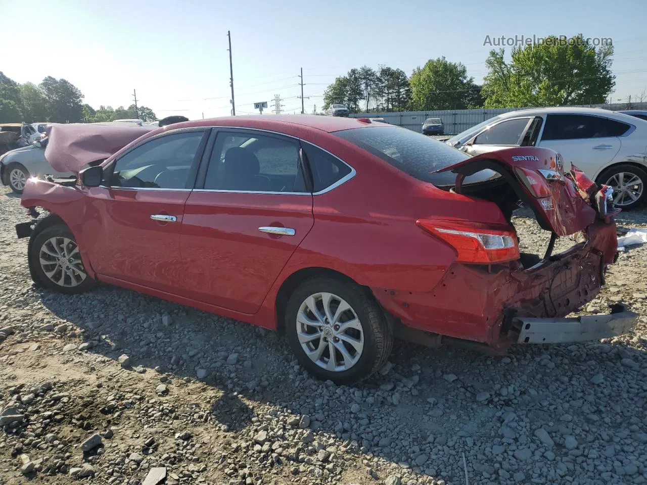 2018 Nissan Sentra S Red vin: 3N1AB7APXJL656846