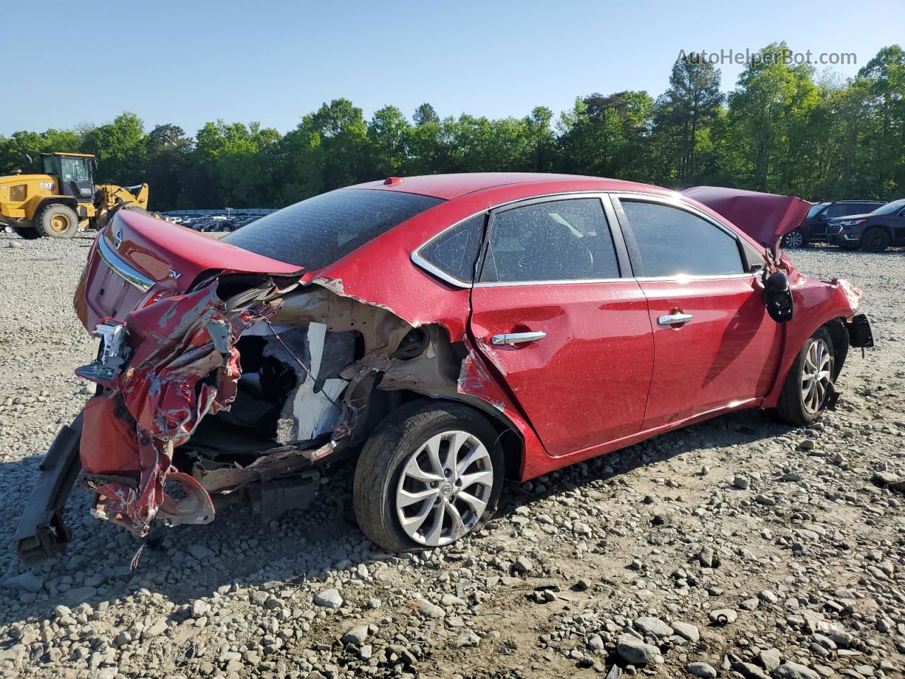 2018 Nissan Sentra S Red vin: 3N1AB7APXJL656846