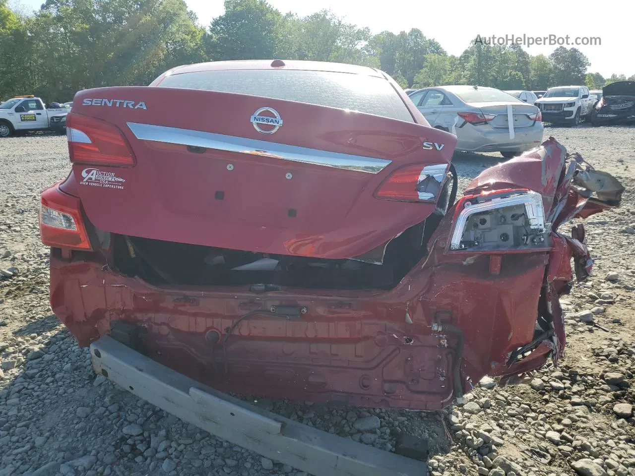 2018 Nissan Sentra S Red vin: 3N1AB7APXJL656846