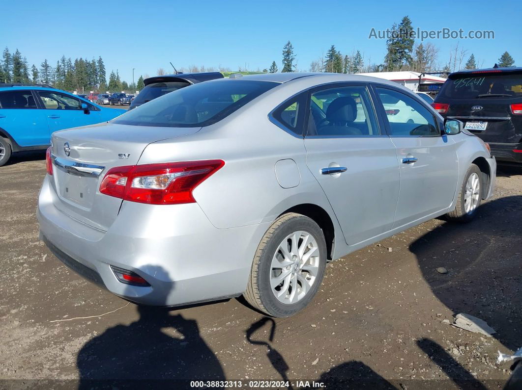 2018 Nissan Sentra S/sv/sr/sl Silver vin: 3N1AB7APXJL657432