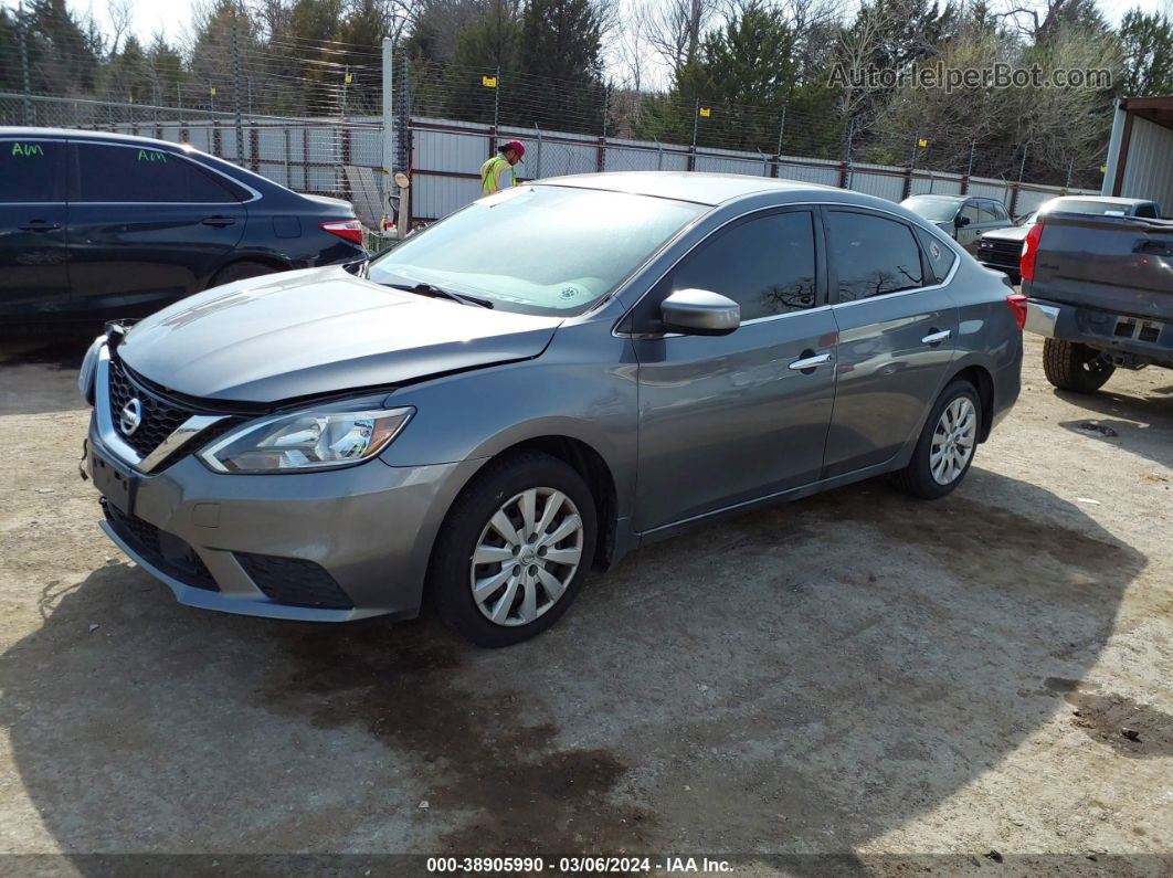 2018 Nissan Sentra S Серый vin: 3N1AB7APXJY204818