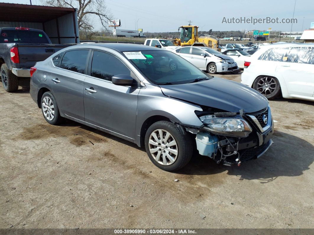 2018 Nissan Sentra S Серый vin: 3N1AB7APXJY204818