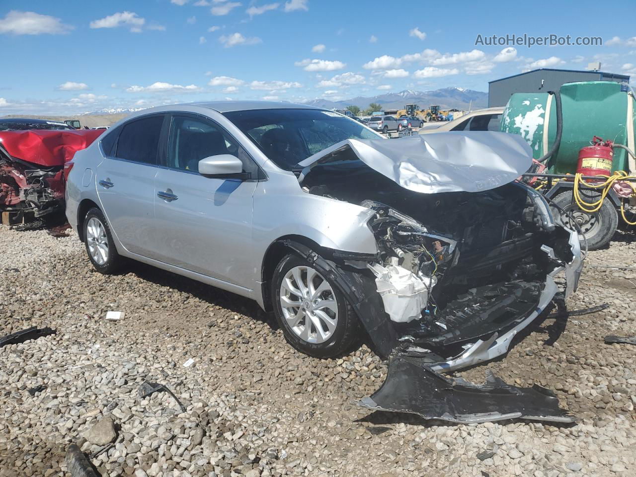 2018 Nissan Sentra S Silver vin: 3N1AB7APXJY209176