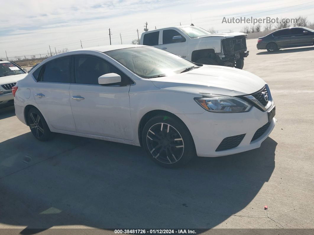 2018 Nissan Sentra S White vin: 3N1AB7APXJY213227