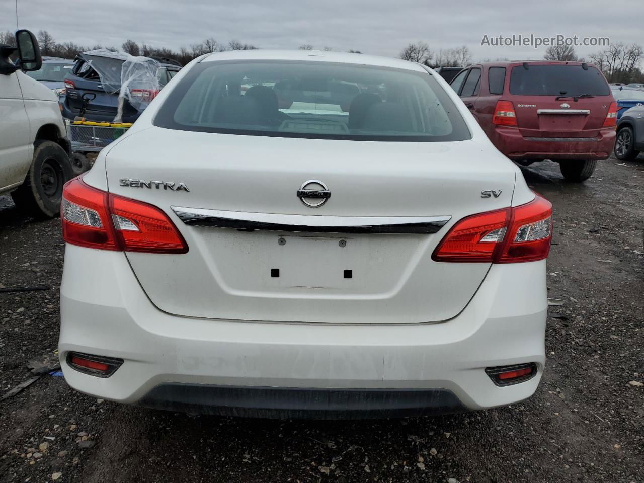 2018 Nissan Sentra S White vin: 3N1AB7APXJY216838