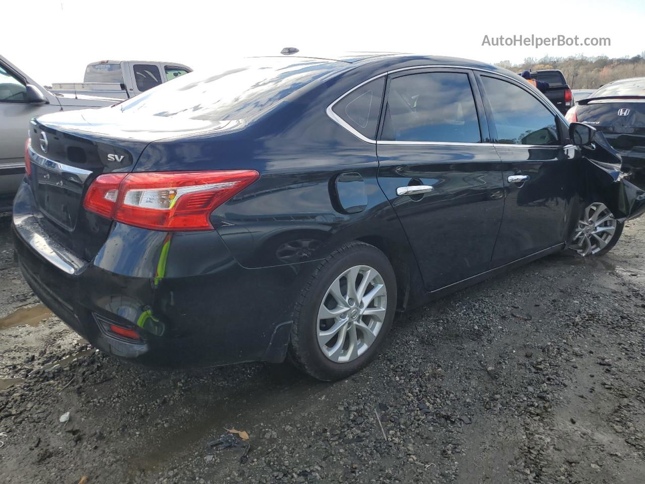 2018 Nissan Sentra S Черный vin: 3N1AB7APXJY219481