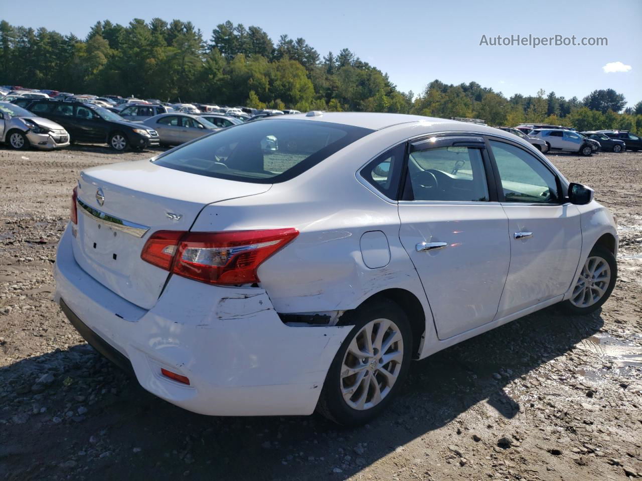 2018 Nissan Sentra S Белый vin: 3N1AB7APXJY224633