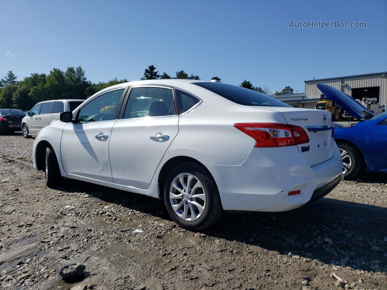 2018 Nissan Sentra S Белый vin: 3N1AB7APXJY224633