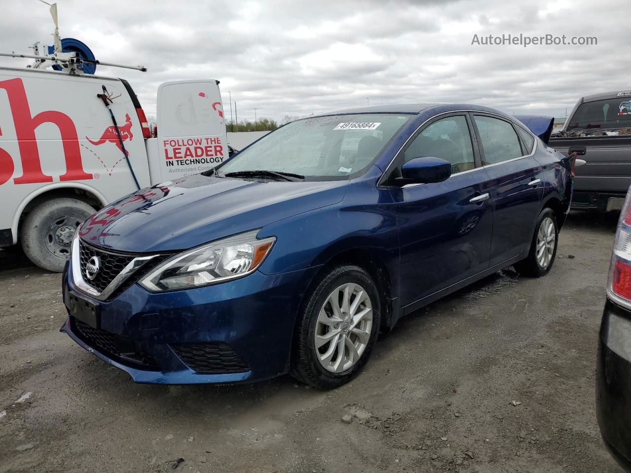 2018 Nissan Sentra S Синий vin: 3N1AB7APXJY227581