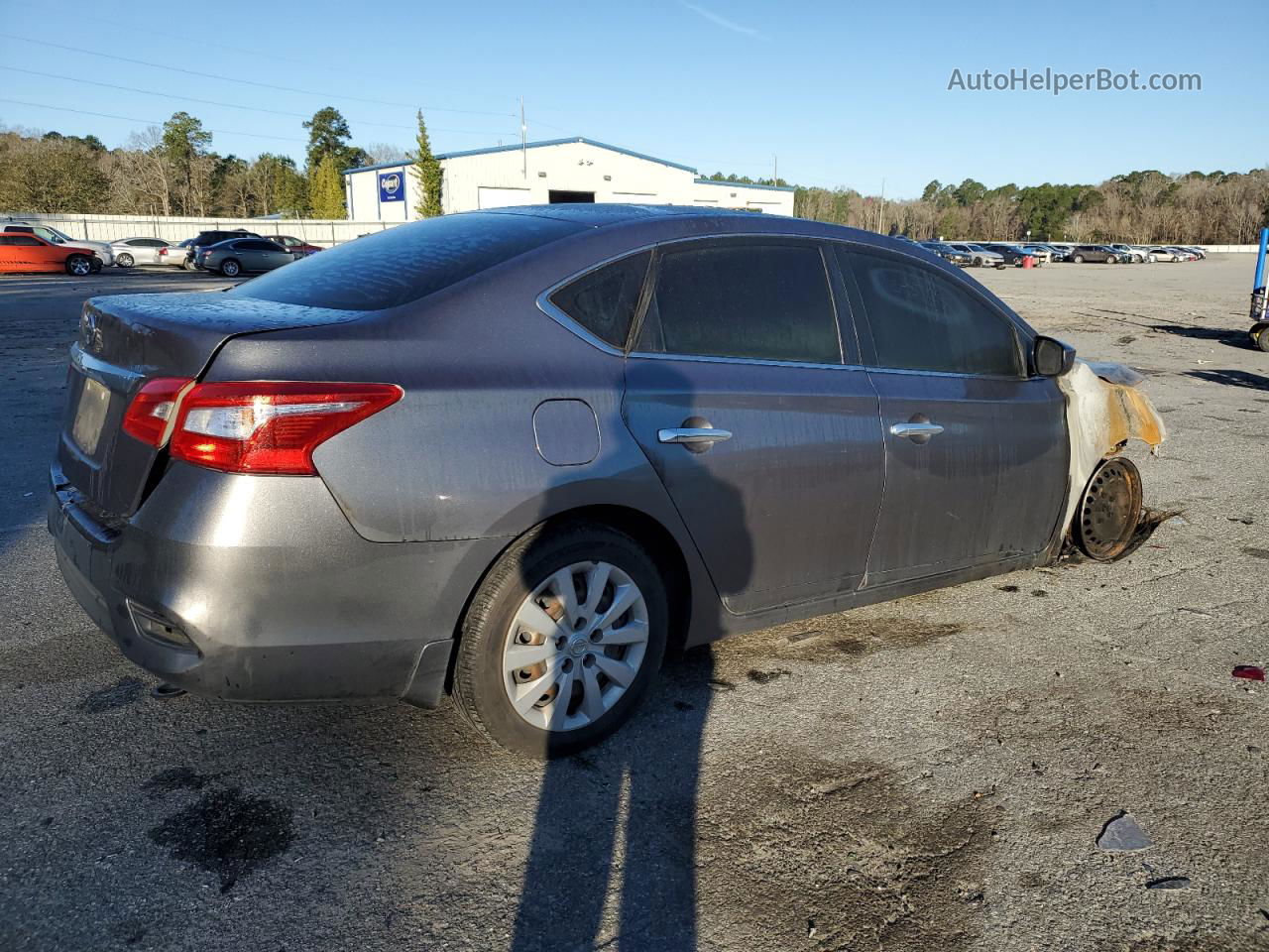 2018 Nissan Sentra S Серый vin: 3N1AB7APXJY228052