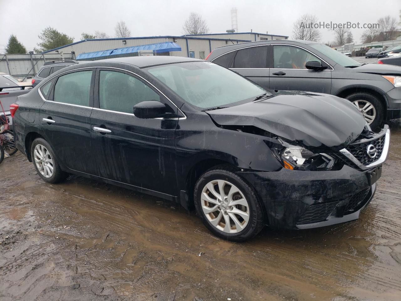 2018 Nissan Sentra S Черный vin: 3N1AB7APXJY233087