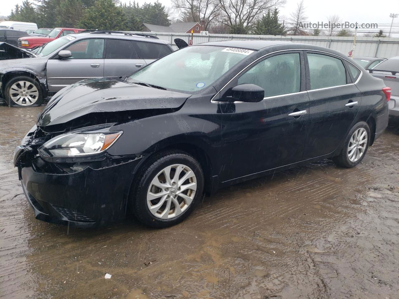 2018 Nissan Sentra S Black vin: 3N1AB7APXJY233087